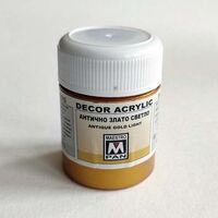 ANTIQUE GOLD LIGHT - Golden Acrylic Paint without firing for Ceramics, Porcelain, and Glass
