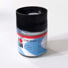 Silver Porcelain Paint - Metallic Paint without firing for Ceramics and Glass